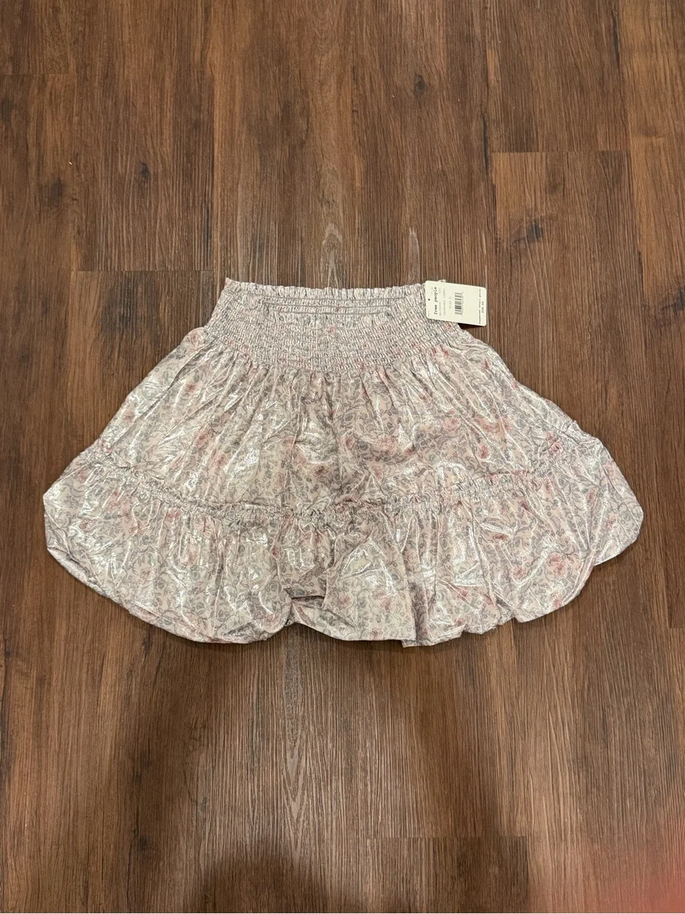 Free People Pink In a Bubble Mini Skirt